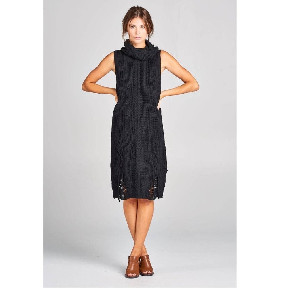 Cowl Neck Sweater Dress